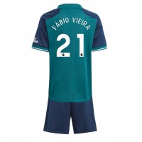 Camisa de Futebol Arsenal Fabio Vieira #21 Equipamento Alternativo Infantil 2023-24 Manga Curta (+ Calças curtas)